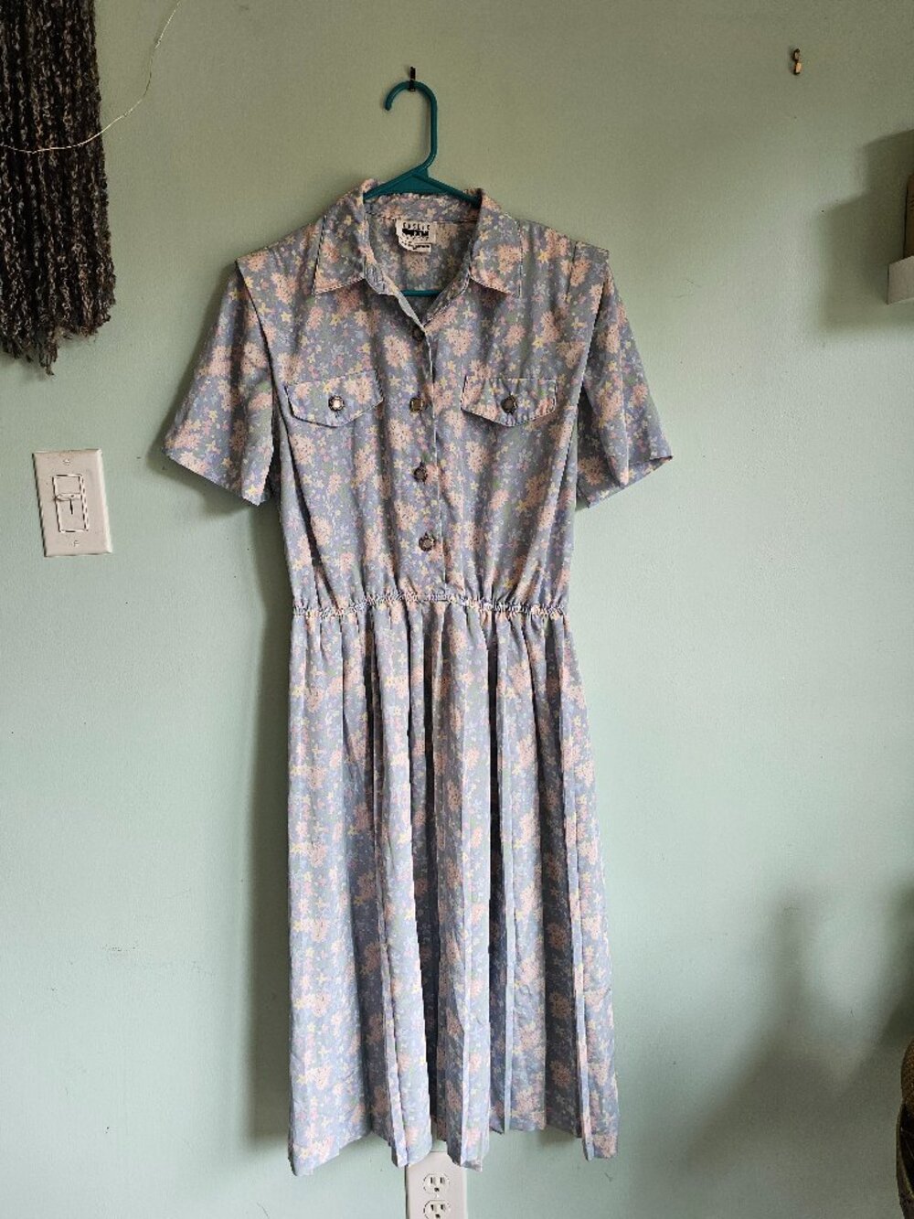 Leslie Fay Petites Floral 80's Dress Size 12P
